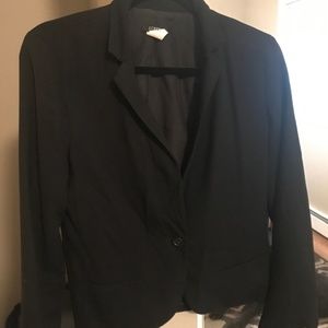 J.Crew single button black blazer size 6 100% wool